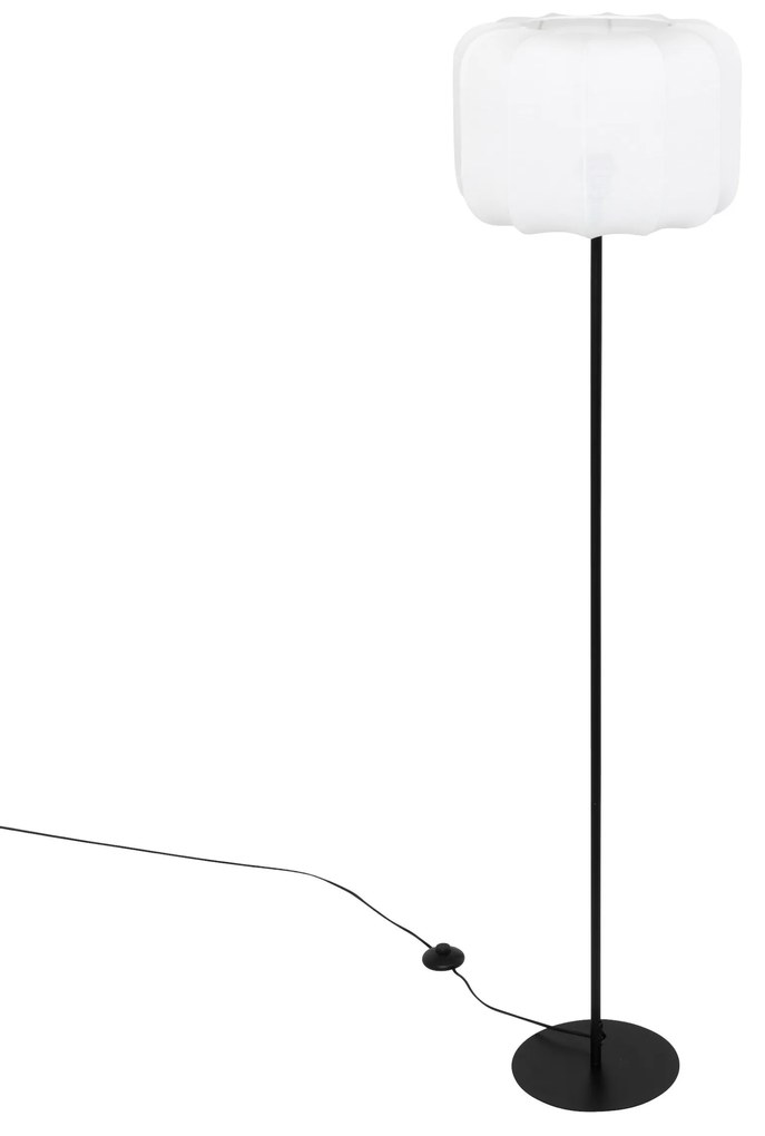 Lampka stojąca do salonu TOBIE z bawełnianym abażurem, Ø 37 x 150 cm