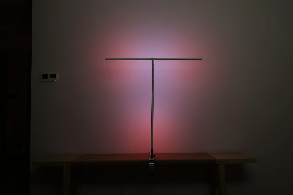 Lampa LED na biurko NOX z efektami RGBW, zacisk, pilot zdalnego sterowania