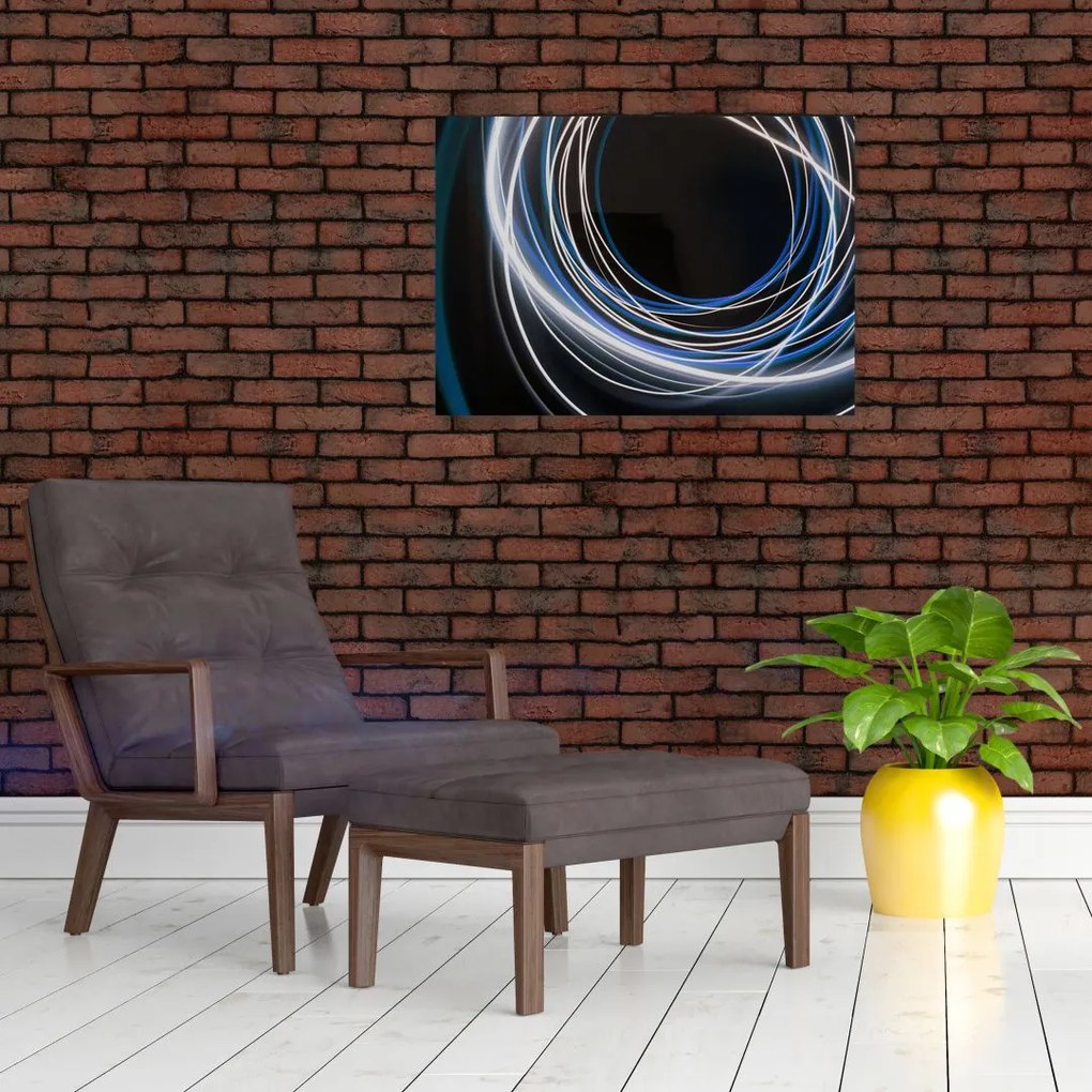 Obraz niebieskich linii (70x50 cm)