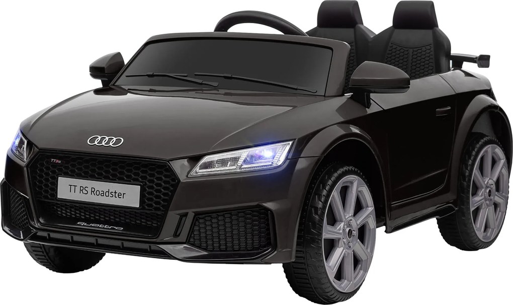 HOMCOM Dziecięcy Samochód Elektryczny, Audi TT RS Roadster, 3 km/h, Pilot, LED, USB, Czarny