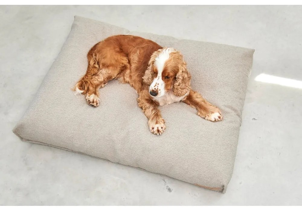 Jasnobrązowy materac dla psów z materiału bouclé 120x90 cm Mondo Cappuccino L – MiaCara