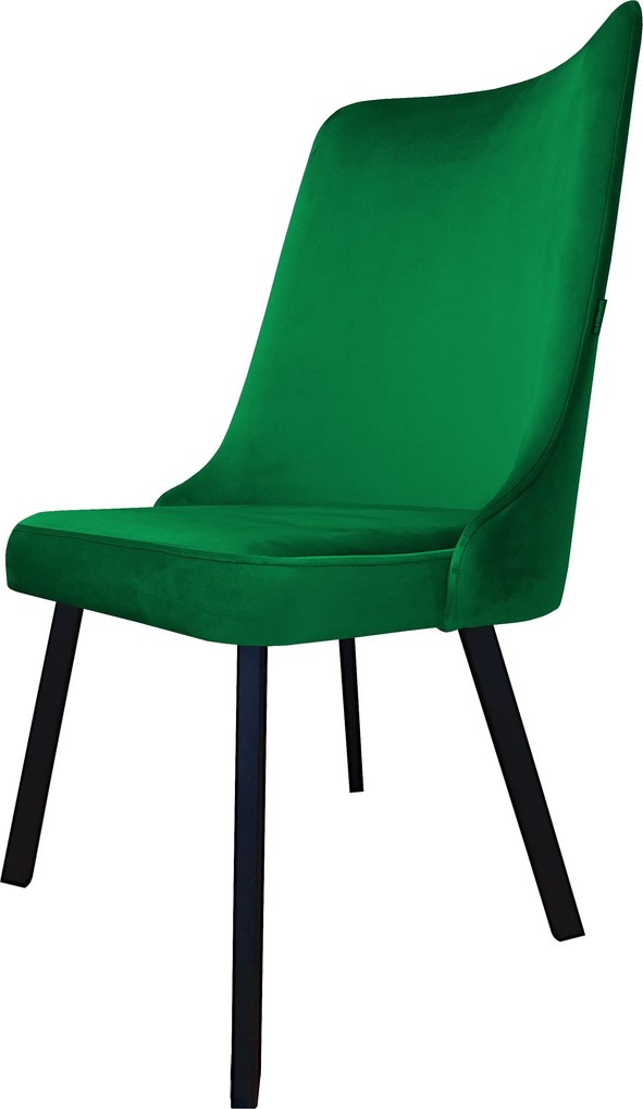 Krzesło Victor tkanina Welur noga metalowa krzesło tapicerowane premium : Kolor nogi - Czarna profil, Kolor tkaniny - VELVET - MG25, Typ siedziska - Siedzisko stałe