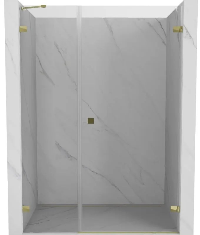 Mexen Lunar-B drzwi prysznicowe uchylne prawe 115 cm, transparent, złote - 832S-115-050-50-00-P