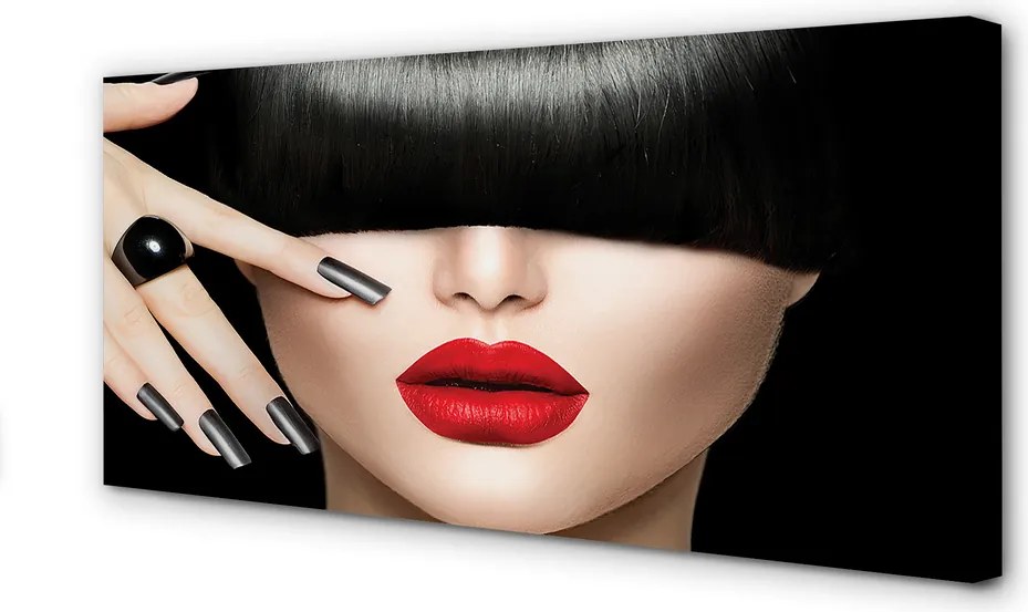 Obraz canvas na ścianę Kobieta z Czerwonymi Ustami