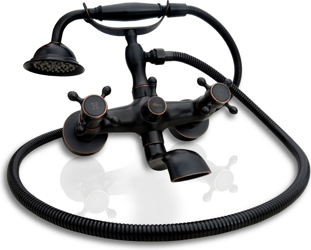 Bateria wannowa Rea Retro czarna postarzana