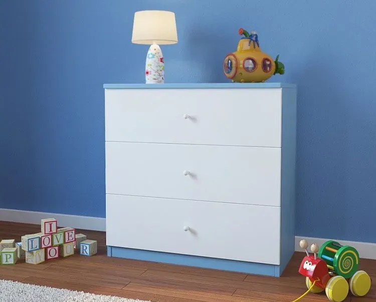 Komoda dla chłopca - biało K8-E74