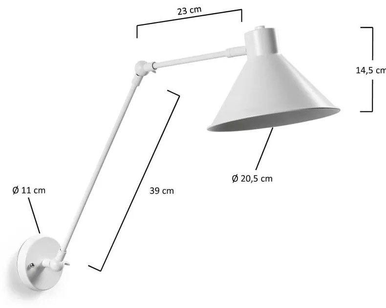 Biały kinkiet Dione – Kave Home
