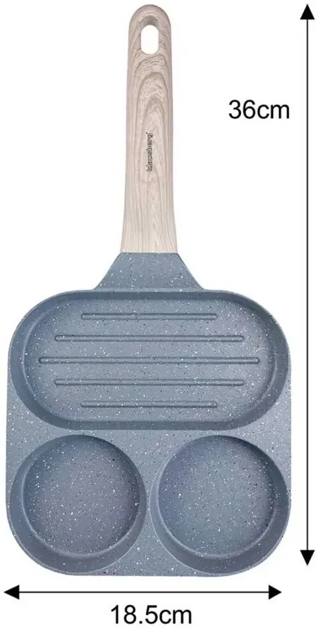 Szara Marmurkowa Patelnia Do Jajek F8-S50