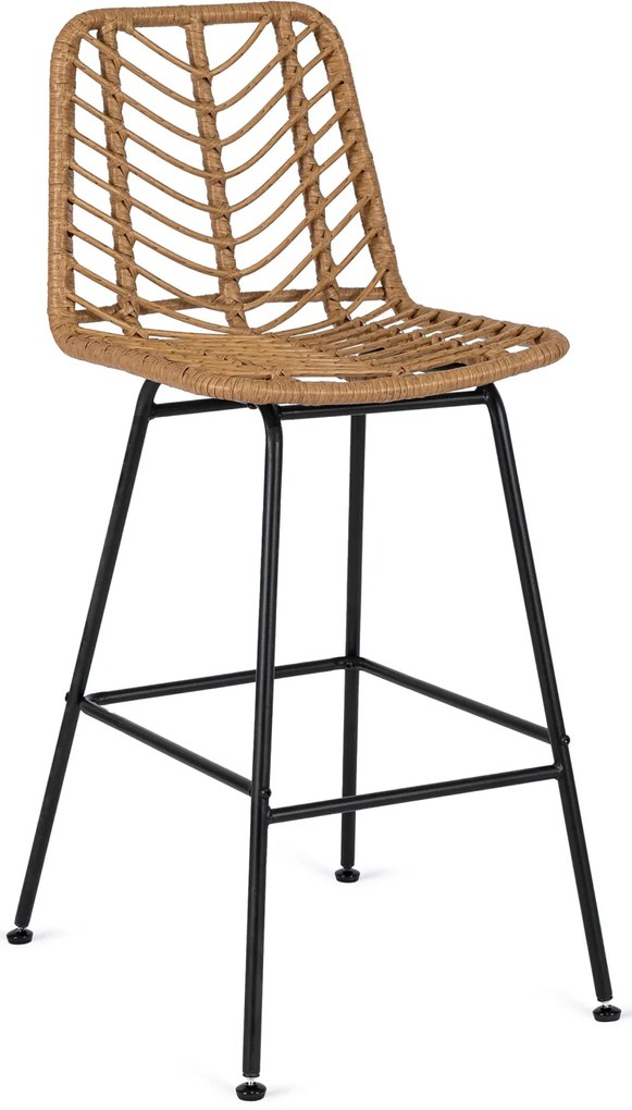 Hoker Rattanowy JERRY Ogrodowy Krzesło Barowe Boho