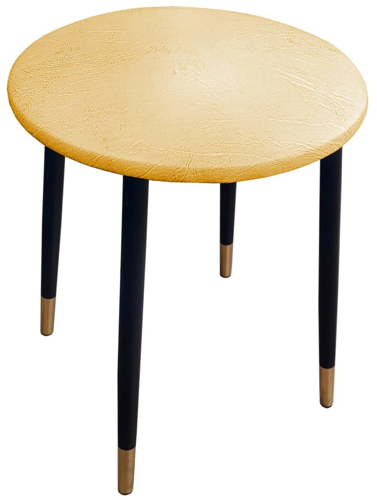 Taboret TRIX AL10 piasek podstawa czarna/złota