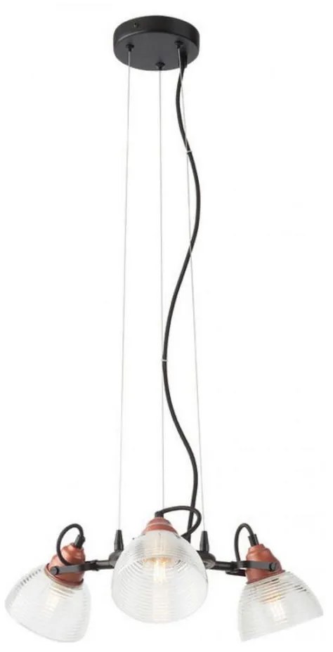Redo 01-1450 - Lampa wisząca RIDGE 3xE27/60W/230V na linkach