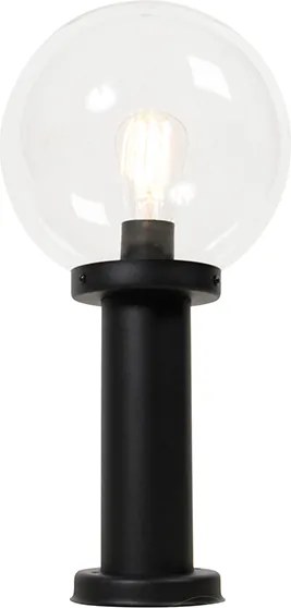 Zewnętrzna lampa podłogowa czarna z plastikową kulą 50 cm IP44 - Sfera