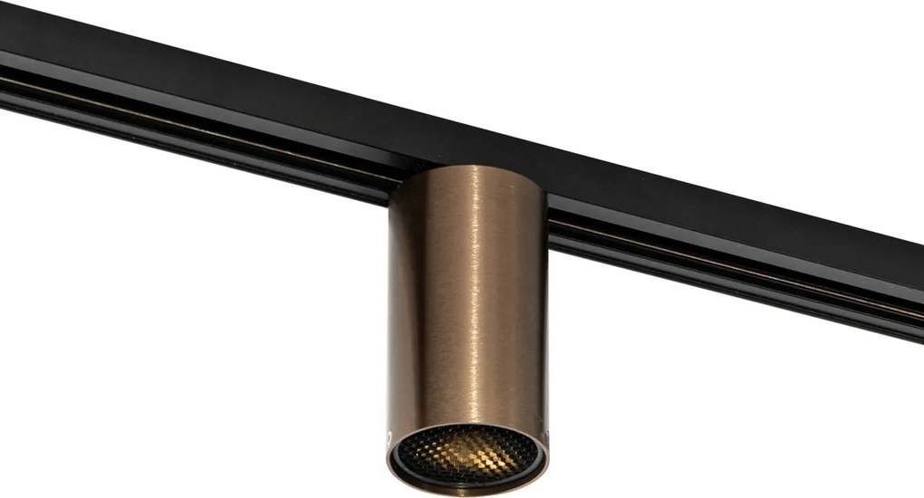 Nowoczesny reflektor ciemny brązowy do systemu szynowego 1-fazowego GU10 35mm - Iconic Ruby Honey