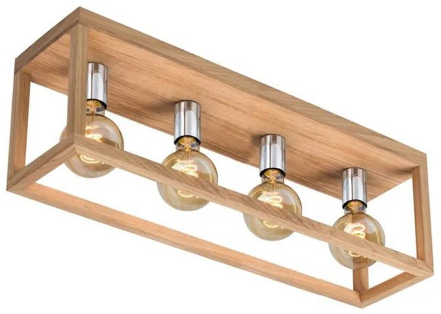 Spot-Light 9158474L - Lampa sufitowa KAGO 4xE27/60W/230V matowy dąb