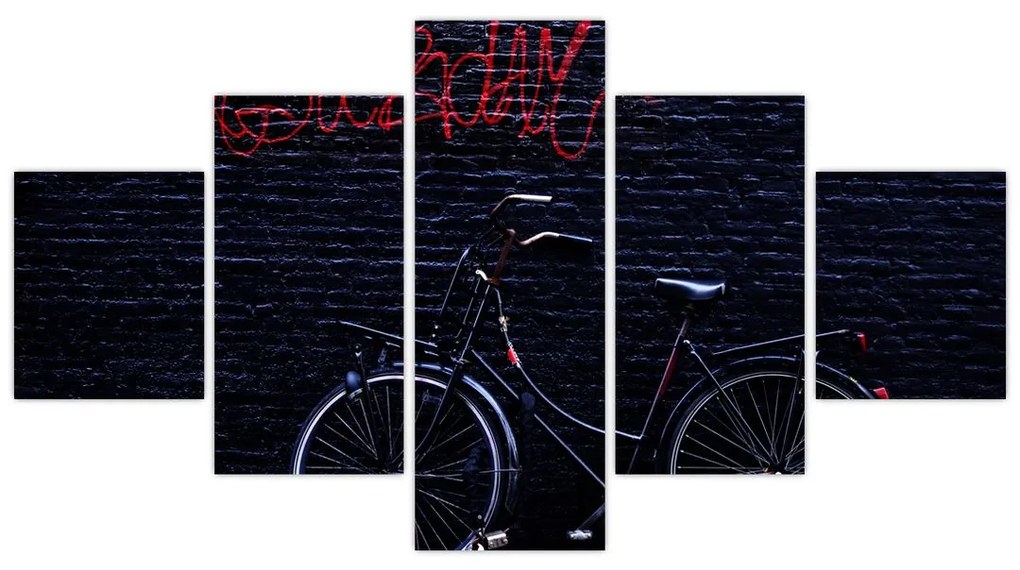 Obraz roweru w Amsterdamie (125x70 cm)