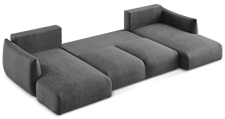 Ciemnoszary rozkładany narożnik (w kształcie litery U) Leila – Makamii