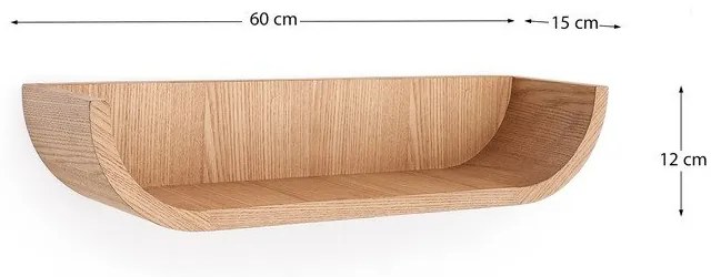 Półka w dekorze jesionu w naturalnym kolorze 60 cm Salaya – Kave Home