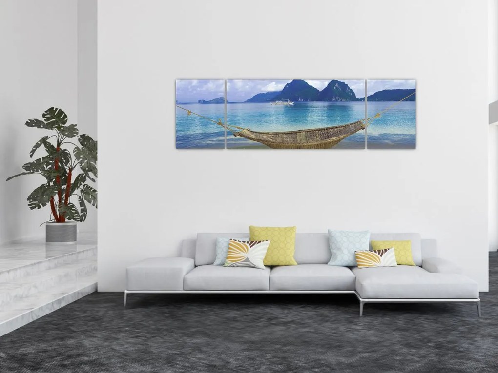 Obraz - Obraz hamaka na plaży 2 (170x50 cm)