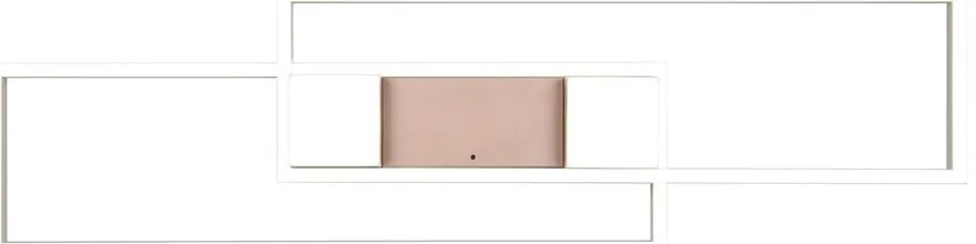 Biało-brązowa lampa sufitowa LED ze zdalnym sterowaniem i ściemniaczem 28x100 cm Albany – Trio