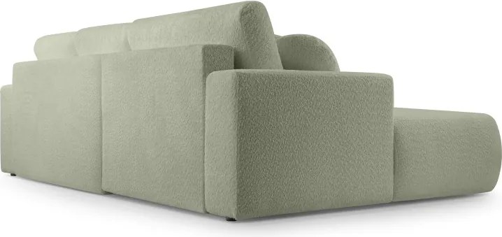 Narożnik VELO wolnostojący układ L strona Prawa z funkcją spania w tkaninie Coral 55