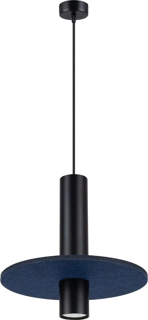 Czarno-granatowa wisząca lampa z regulacją wysokości B6-W84