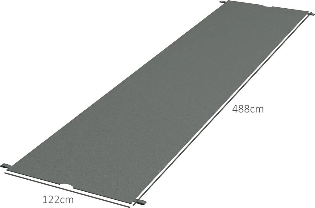 Outsunny Daszek zastępczy do pergoli z ochroną UV, żagiel przeciwsłoneczny do zadaszenia tarasu dla pawilonu 3 x 3 m, ciemnoszary | Aosom PL