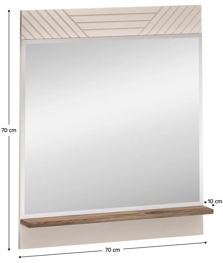 Lustro EYCO 70, kaszmir/dąb castello