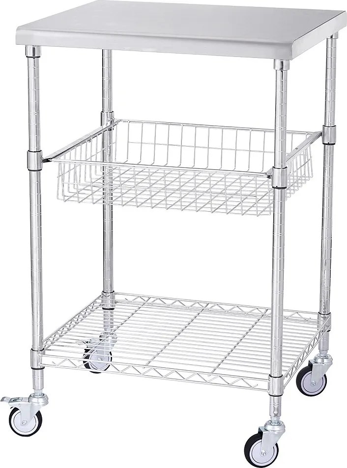 Wózek Narzędziowy SucceBuy 61 x 50 x 93 cm, 213 kg, 3 warstwy, 6 hakenów, wóz na kółkach