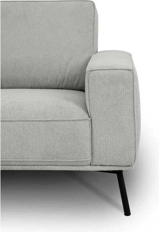 Jasnoszary narożnik z tkaniny szenilowej (lewostronny/w kształcie litery L) Amsterdam – Scandic