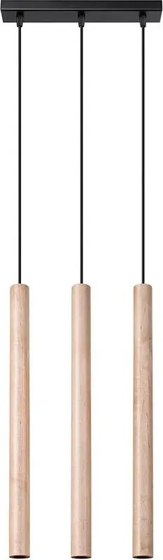 Drewniana lampa wisząca sople nad stół - 4X A380 E9-T98