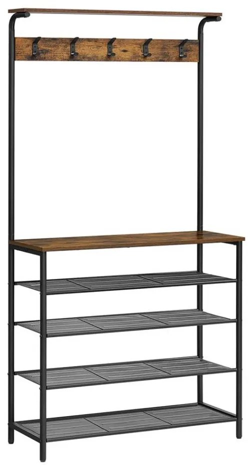 Wieszak stojący NAVOR brązowy/czarny