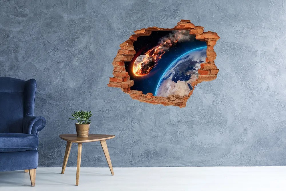 Foto zdjęcie dziura na ścianę Spadający meteor