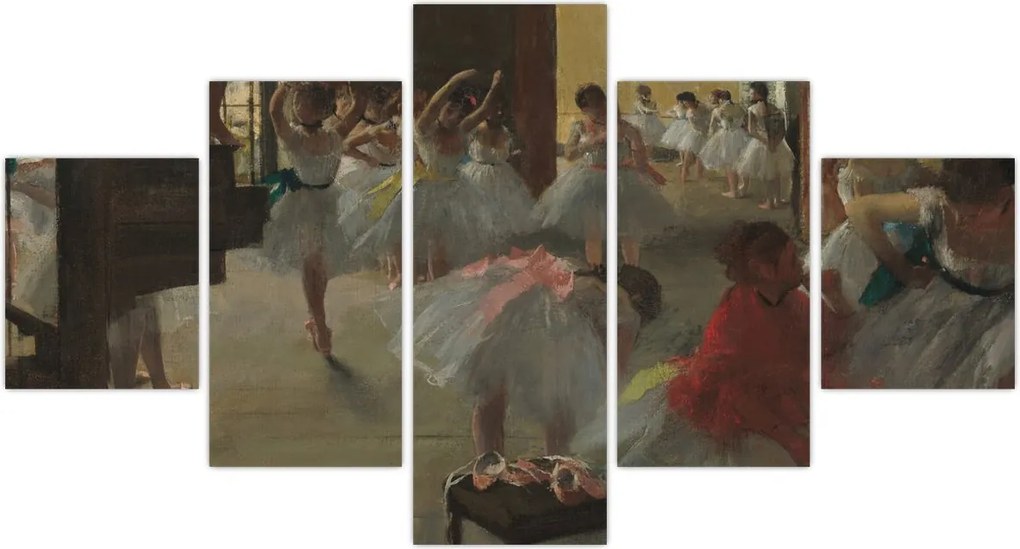Obraz - Edgar Degas, The Dance Class, reprodukcje (125x70 cm)