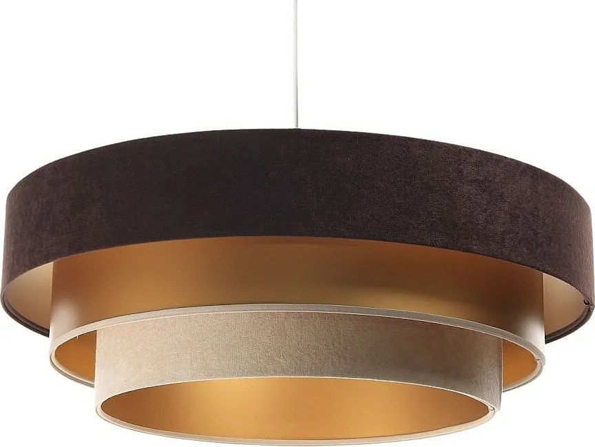 Lampa wisząca TRIO MIX brązowa/złota/beżowa