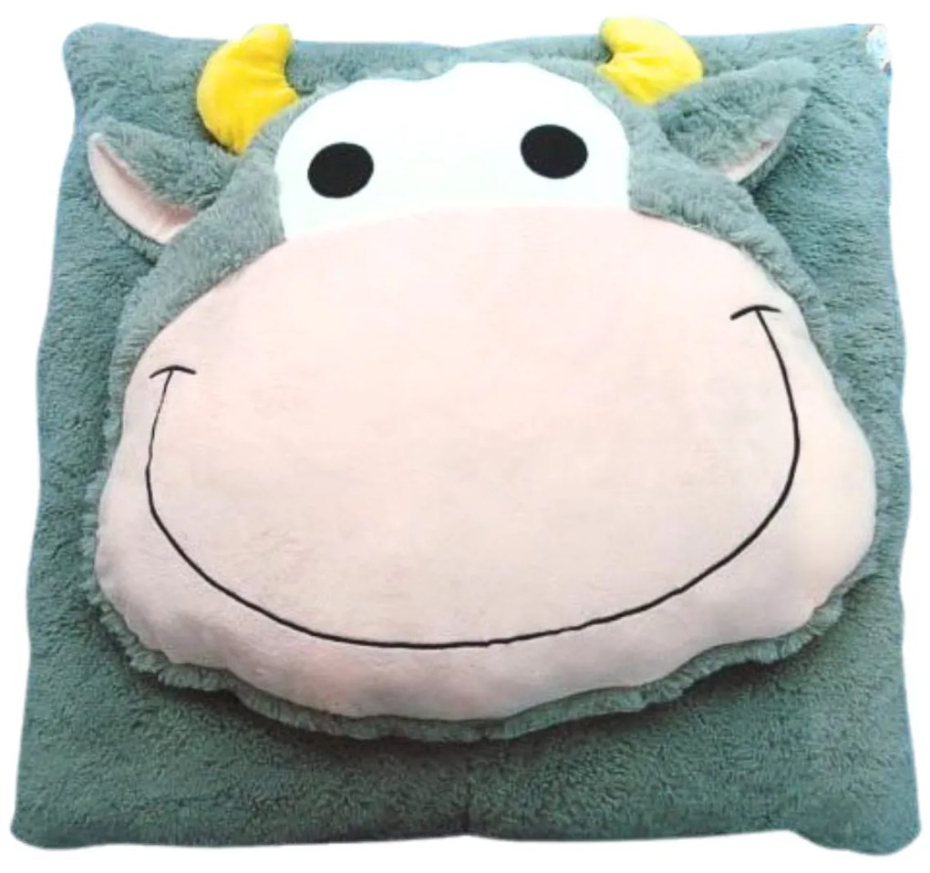 Poduszka dziecięca CUDDLI FRIENDS 70x70 cm pluszowa - więcej kolorów Kolor: Niebieski