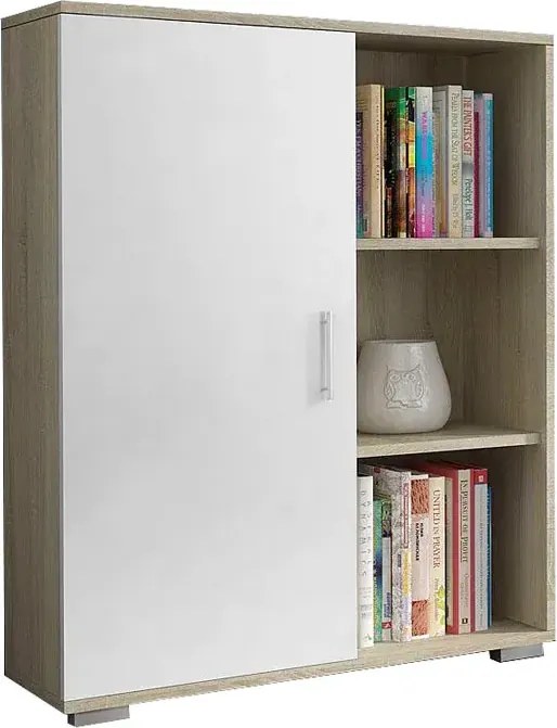 Komoda biała + dąb sonoma R8-H64