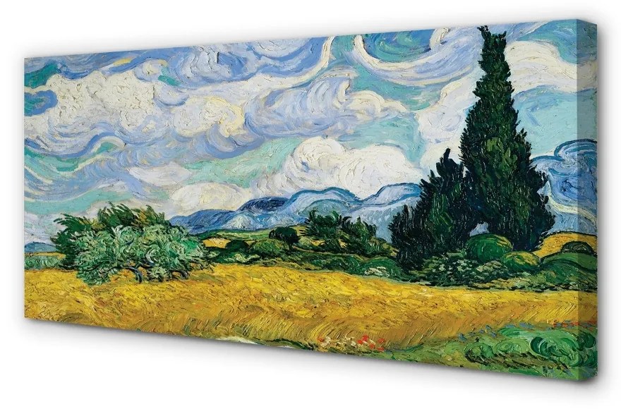 Obraz na płótnie Pole pszenicy z cyprysami - Vincent van Gogh