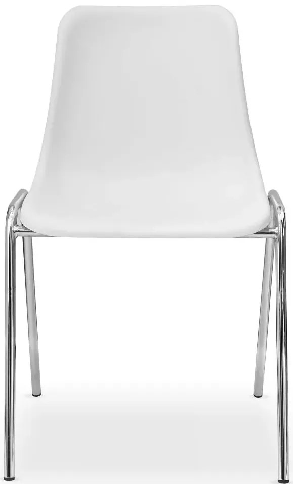Białe chromowane krzesło konferencyjne - Tarus 4X