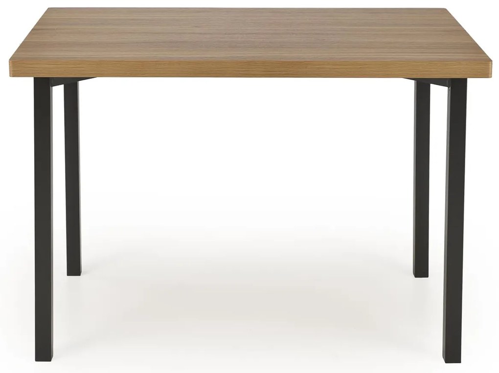 Zestaw drewniany stół + 4 krzesła, komplet naturalny / czarny MILTON