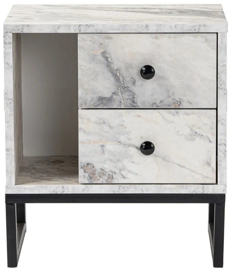 Stolik nocny Glimmer Fressia Marble Black