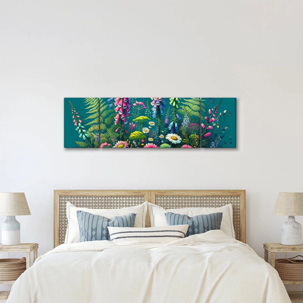 Obraz - Kwiaty łąkowe (170x50 cm)