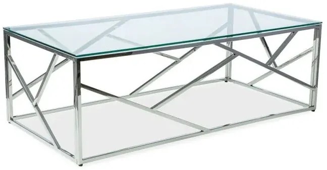 ŁAWA ESCADA A TRANSPARENTNY/SREBRNY 120X60 SIGNAL