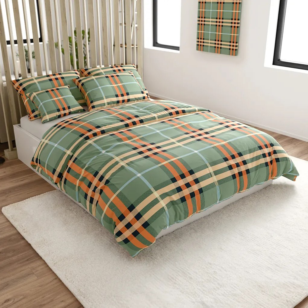 PrzytulneMieszkanie.pl PrzytulneMieszkanie.pl Pościel z mikrofibry PLAIDORY zielona Rozmiar pościeli: 70 x 90 cm | 140 x 220 cm