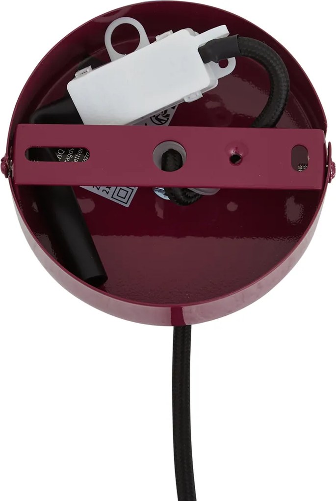 Retro Lampa Wisząca Śliwkowa z Metalowym Kloszem - Ophelia