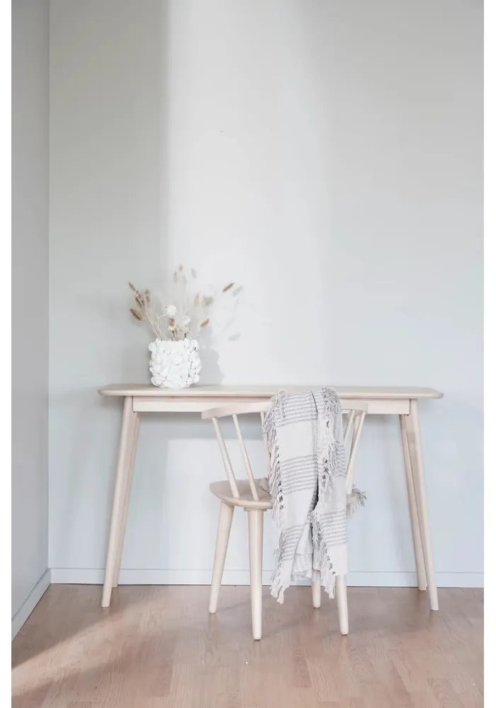 Naturalna konsola w dekorze dębu 120x40 cm Yumi – Rowico