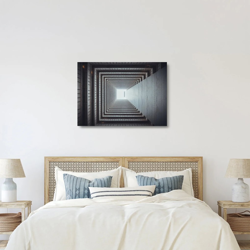 Obraz na szkle - Widok z wnętrza budynku (70x50 cm)