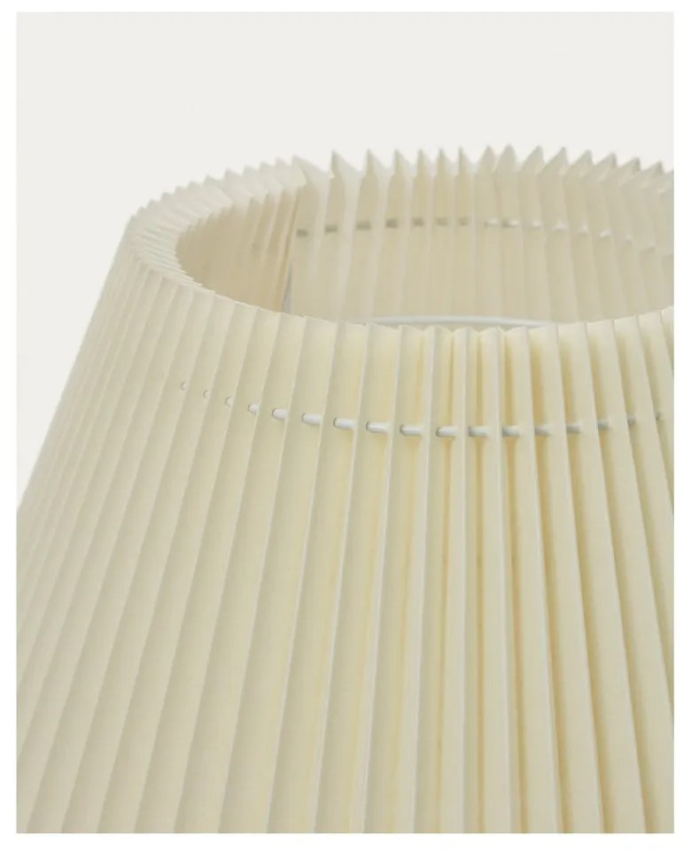Naturalna lampa stojąca z tekstylnym kloszem (wysokość 149 cm) Benicarlo – Kave Home