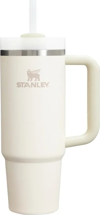 Kremowy termos ze stali nierdzewnej ze słomką 890 ml Quencher H2.O FlowState™ Tumbler Cream 2.0 – Stanley