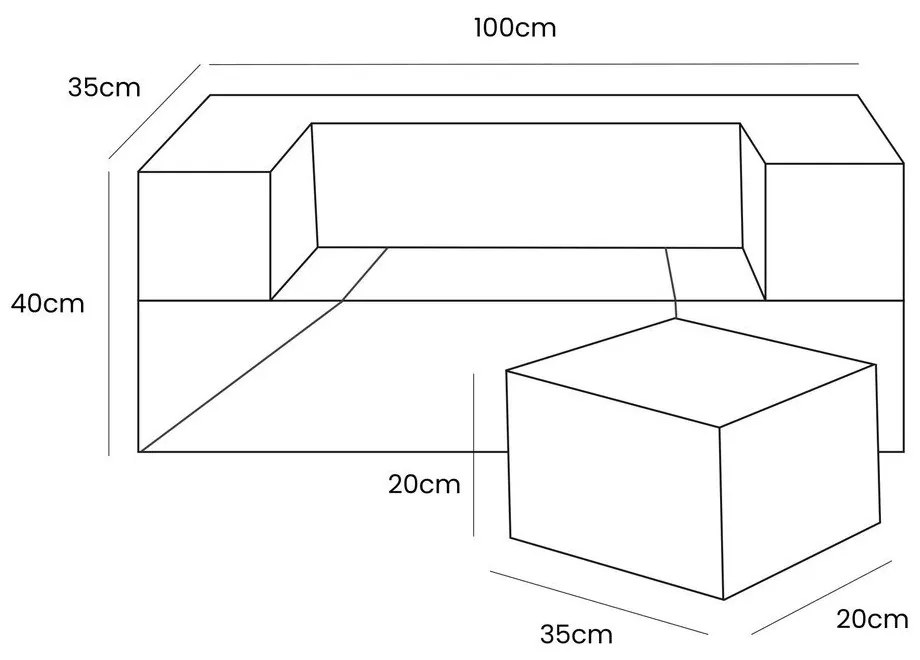 Turkusowy sztruksowy piankowy plac zabaw 6 szt. wysokość 40 cm 100x35 cm Montessori – Meowbaby