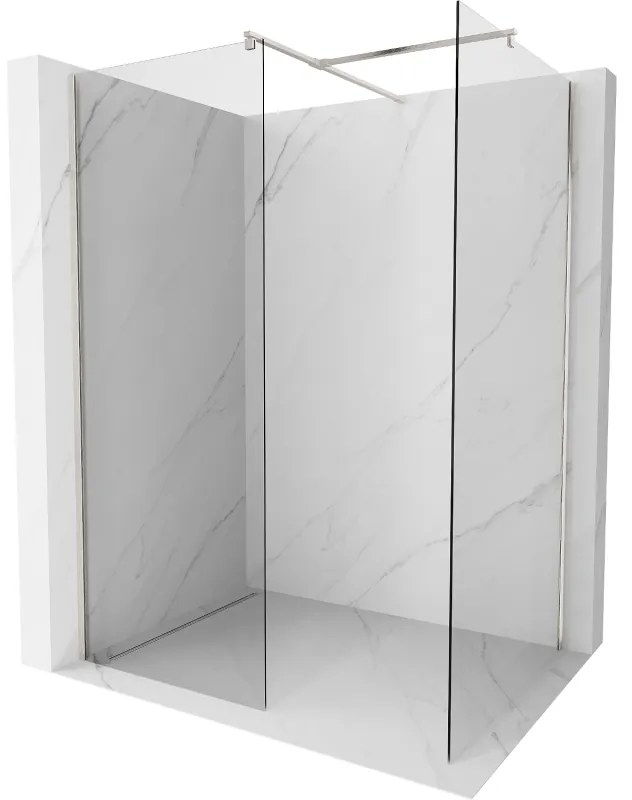 Mexen Kioto ścianka prysznicowa Walk-in 130 x 80 cm, transparent, nikiel szczotkowany - 800-130-202-97-00-080